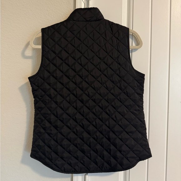 Karen Scott Quilted Black Vest with High Collar - Picture 2 of 3